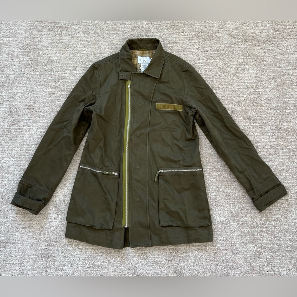100% cotton Calvin Klein Utility Jacket size M in olive green